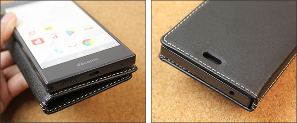 PDAIR レザーケース for MONO MO-01K 横開きタイプ