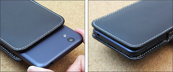 PDAIR レザーケース for Android One S3 ベルトクリップ付バーティカルポーチタイプ