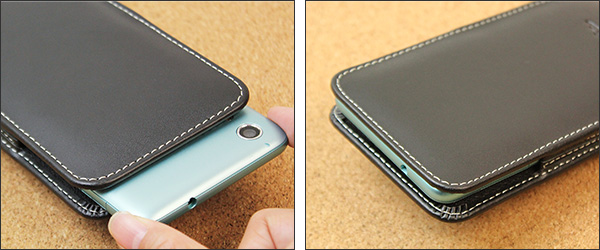 PDAIR レザーケース for DIGNO A / Qua phone QZ KYV44 / Android One S4 ベルトクリップ付バーティカルポーチタイプ