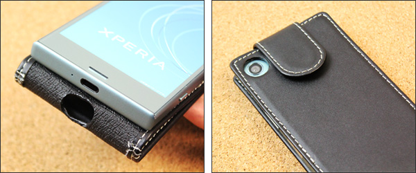 PDAIR レザーケース for Xperia XZ1 Compact SO-02K 縦開きタイプ