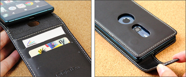 PDAIR レザーケース for Xperia XZ2 SO-03K／SOV37 縦開きタイプ