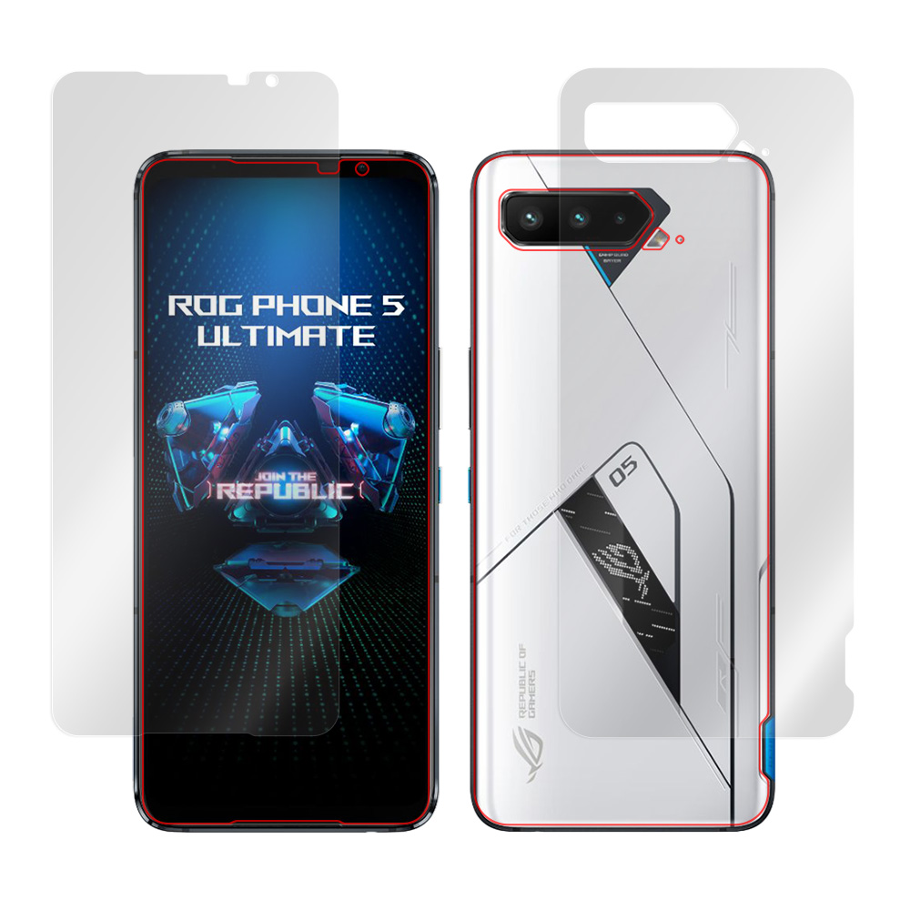 ASUS ROG Phone 5s Pro ZS676KS 5 Ultimate ZS673KS 表面 背面 セット