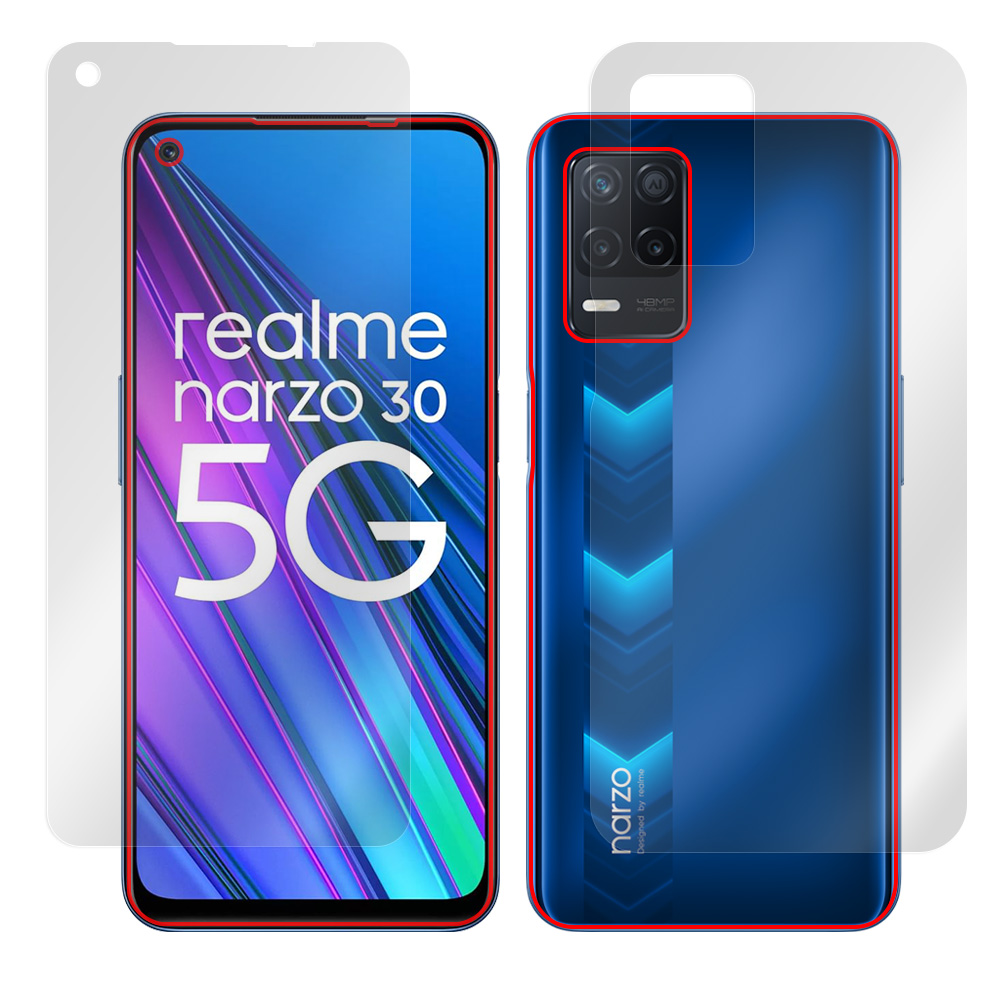 Realme Narzo 30 5G 表面・背面セットの保護シート