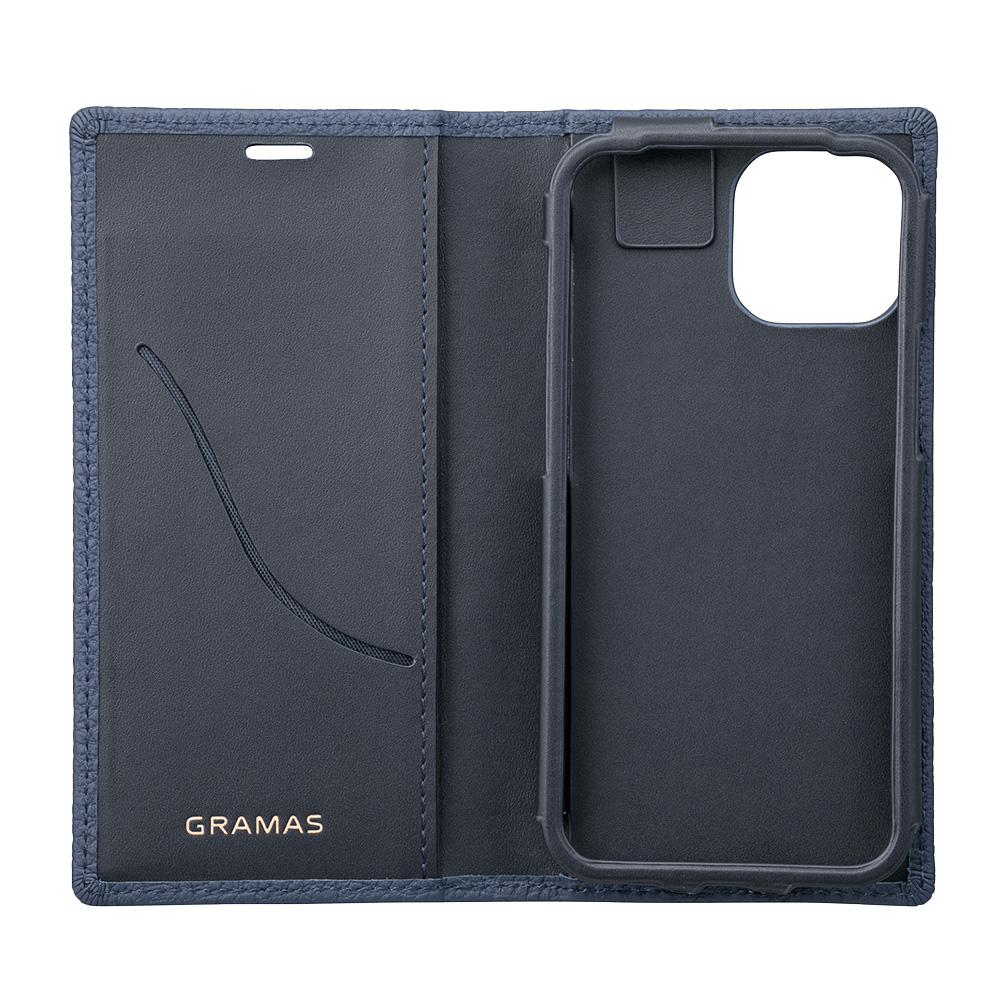 GRAMAS Shrunken-calf Leather Book Case for iPhone 13 mini