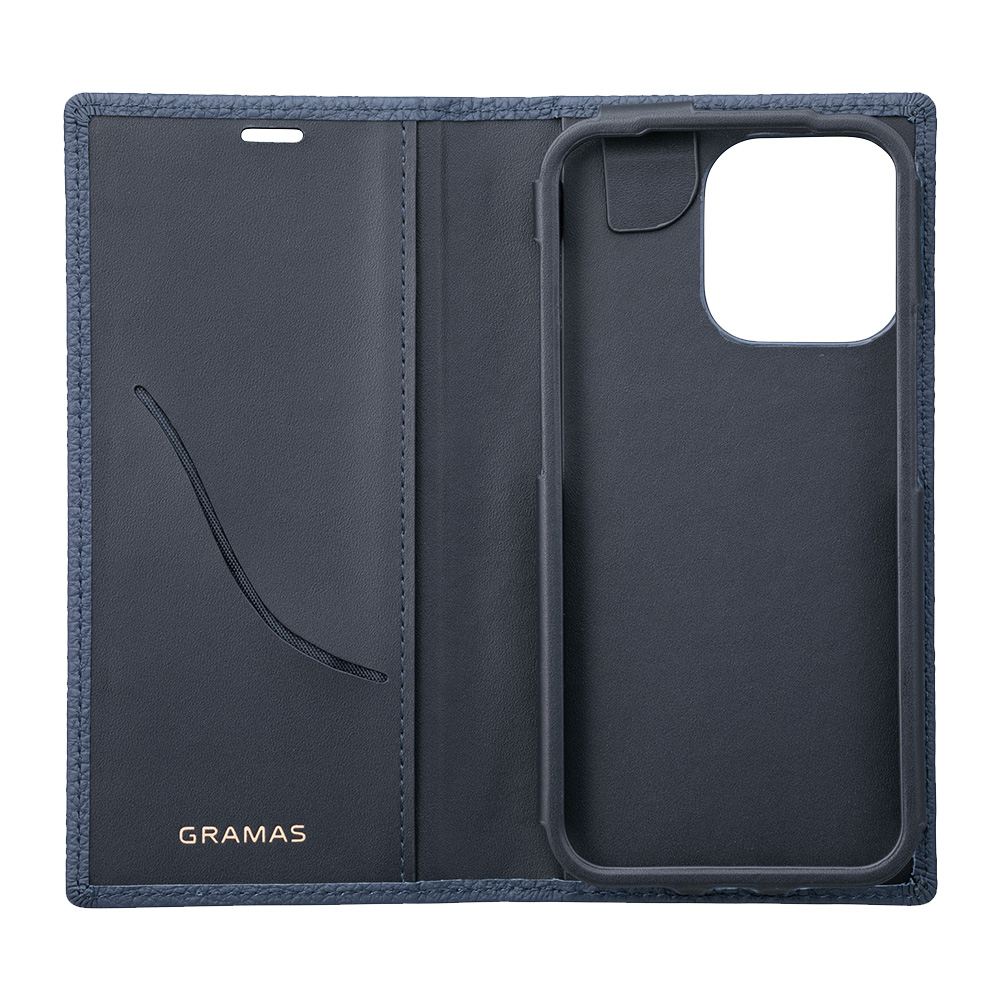 GRAMAS Shrunken-calf Leather Book Case for iPhone 13 Pro
