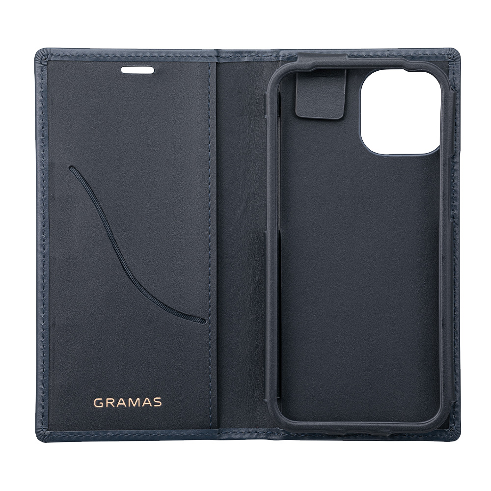 GRAMAS Italian Genuine Leather Book Case for iPhone 13 mini