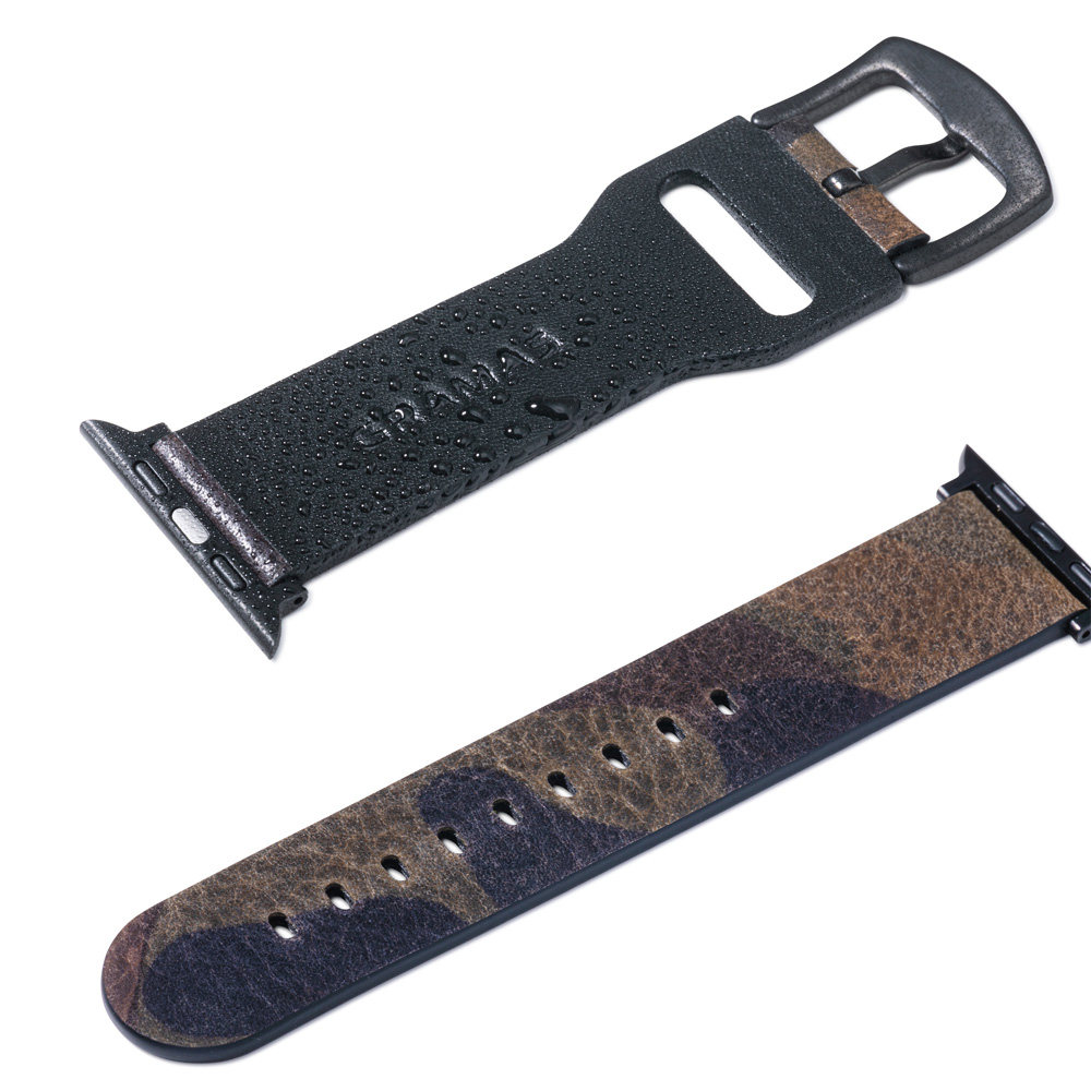 GRAMAS CAMO Italian Genuine Leather Watchband for Apple Watch(45mm 44mm 42mm)