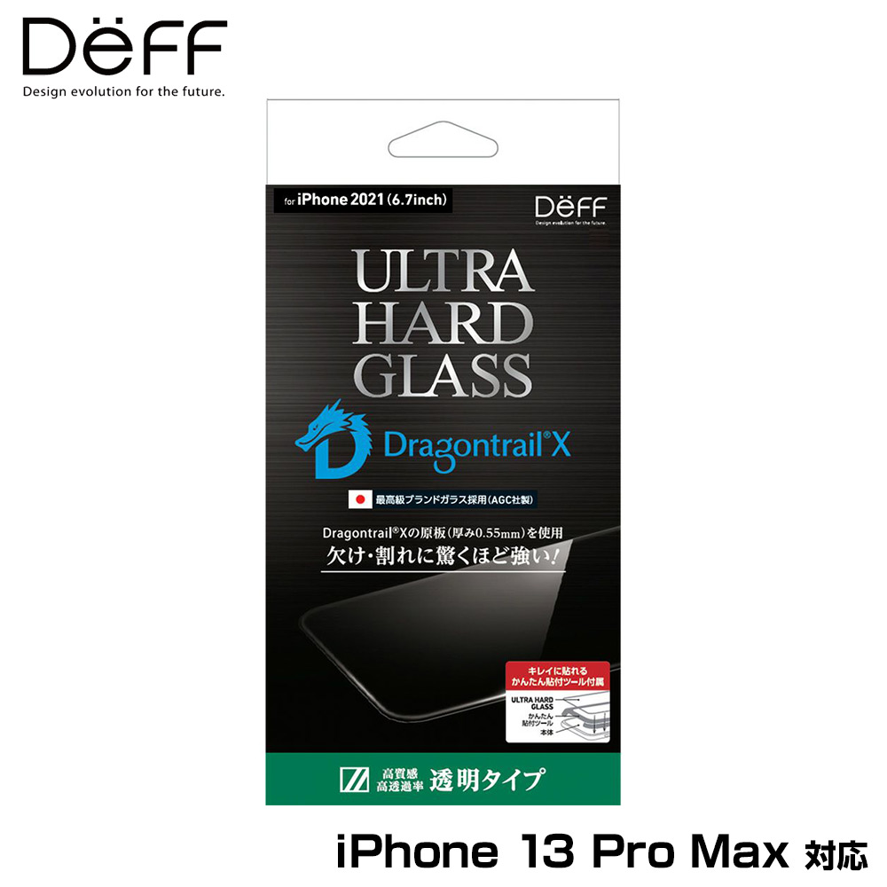 ULTRA HARD GLASS for iPhone 13 Pro Max 透明・高光沢タイプ