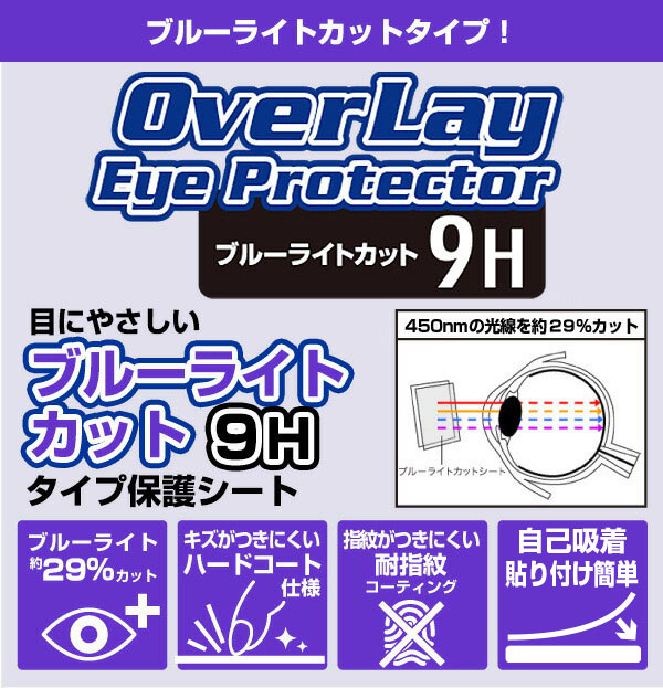 ブルーライトカット9HタイプのGARMIN ECHOMAP UHD2 92sv / 93sv / 94sv用保護フィルム