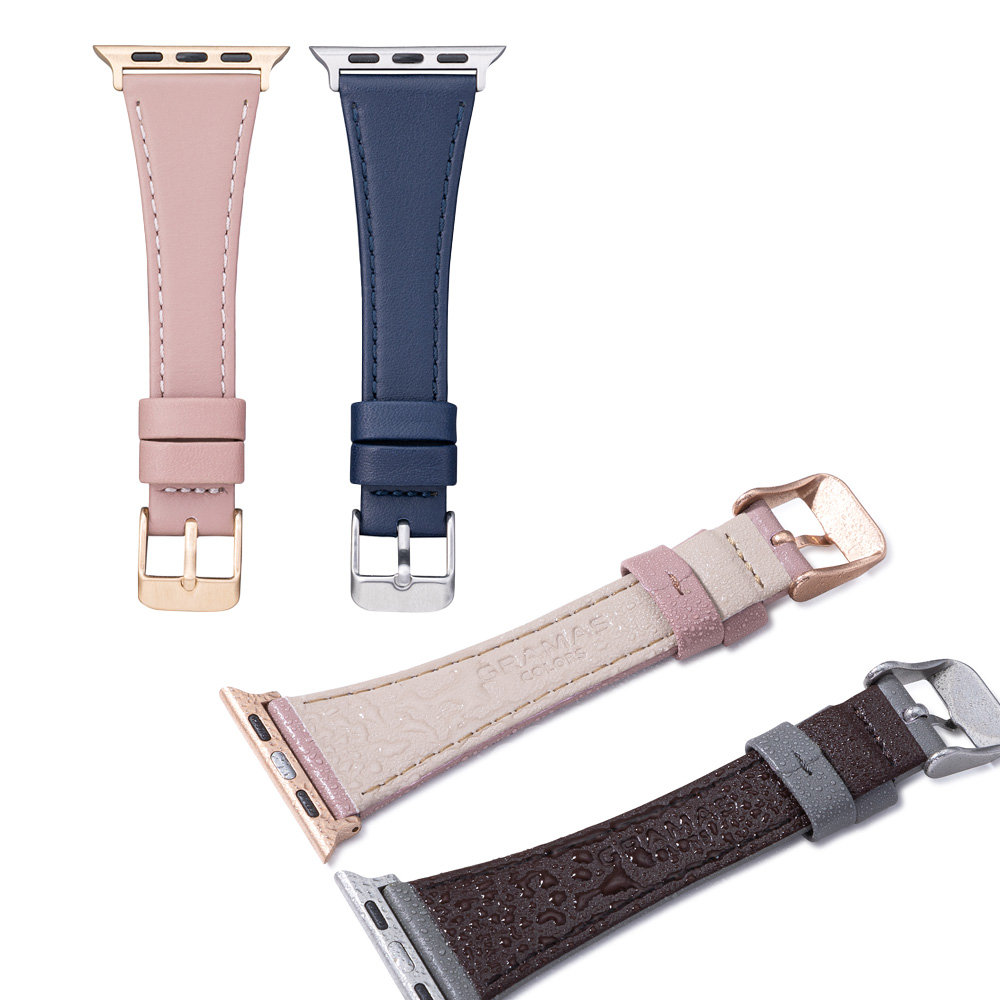 GRAMAS COLORS Originate Genuine Leather Watchband for Apple Watch(41mm 40mm 38mm)