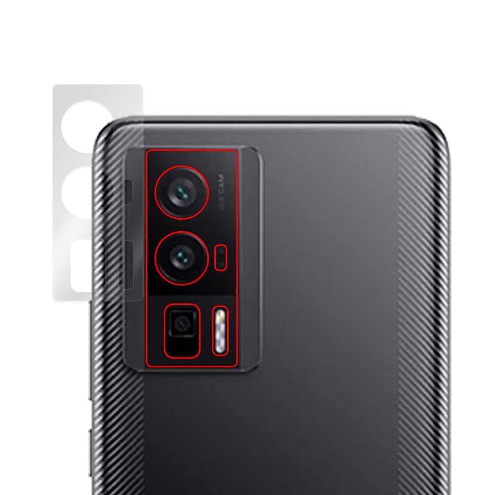 Xiaomi POCO F5 Pro リアカメラ保護フィルム