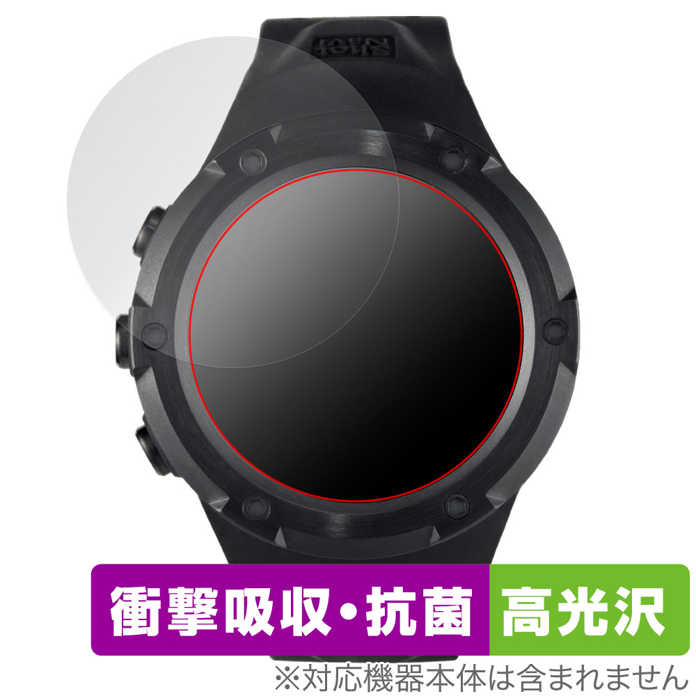 Shot Navi Evolve PRO Touch 保護 フィルム OverLay Absorber 高光沢 ショットナビ 腕時計型GPSナビ 衝撃吸収 高光沢 抗菌