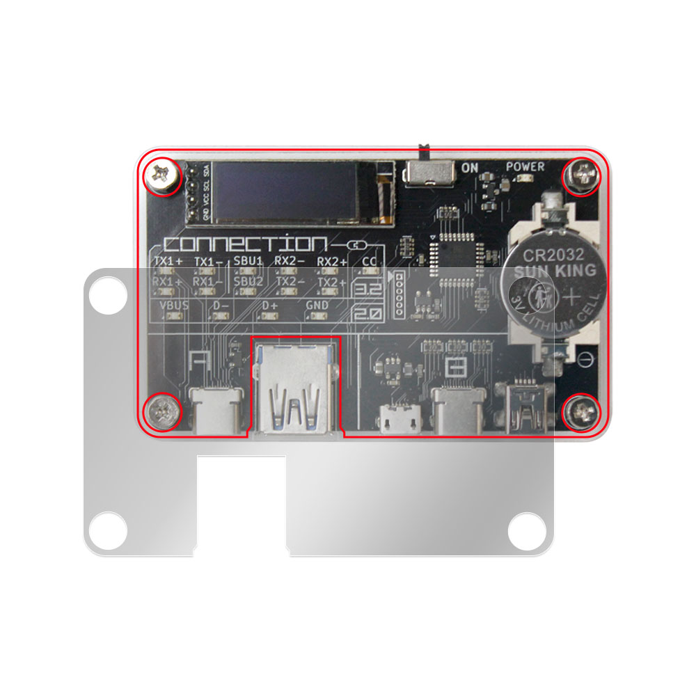 BitTradeOne ADUSBCIM USB CABLE CHECKER 2 液晶保護フィルム