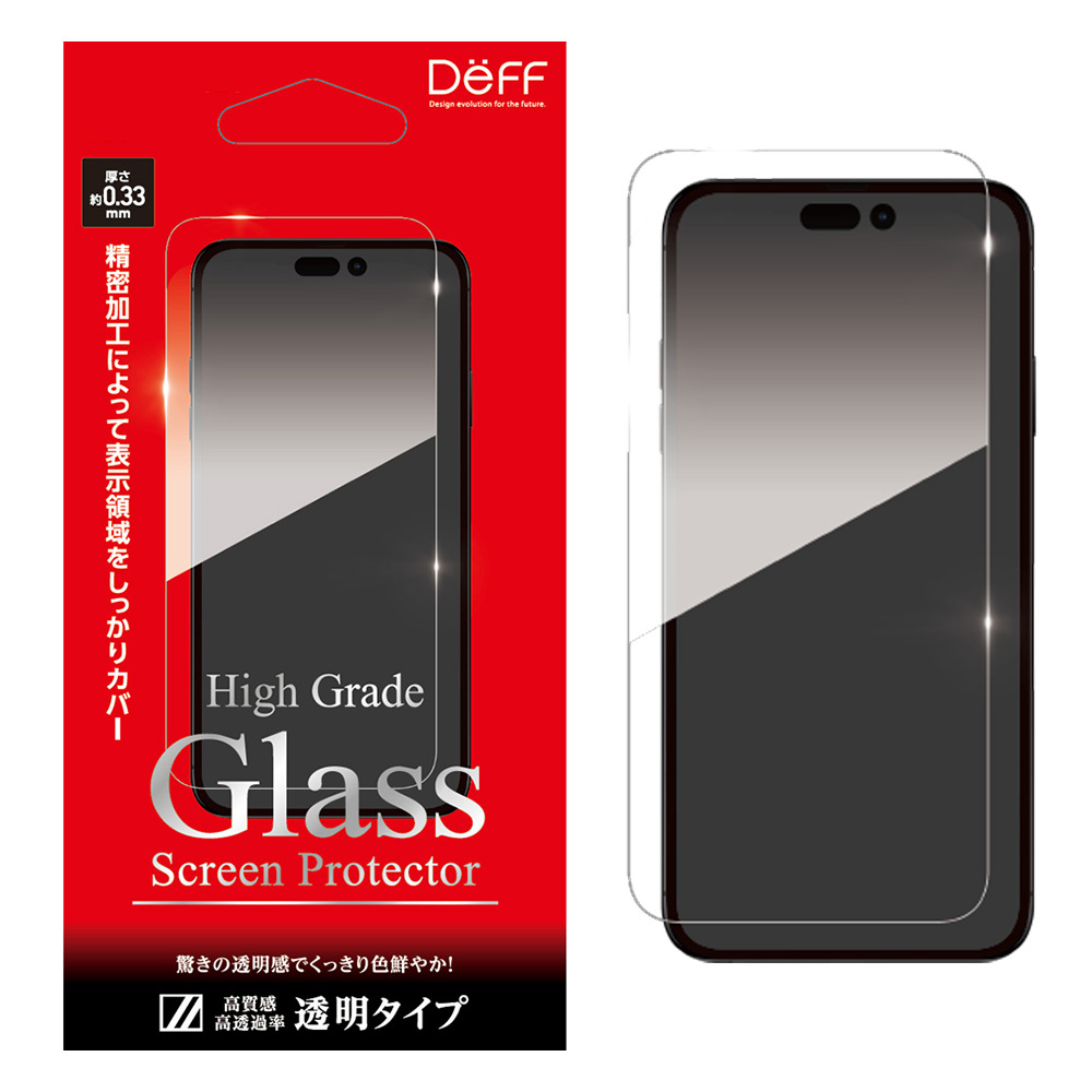 High Grade Glass Screen Protector foriPhone 15 Pro(透明)