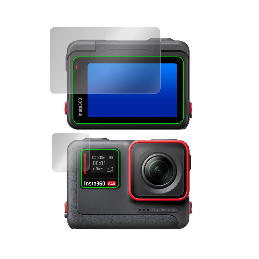 Insta360 Ace フリップ式タッチ・サブスクリーンセット 液晶保護フィルム