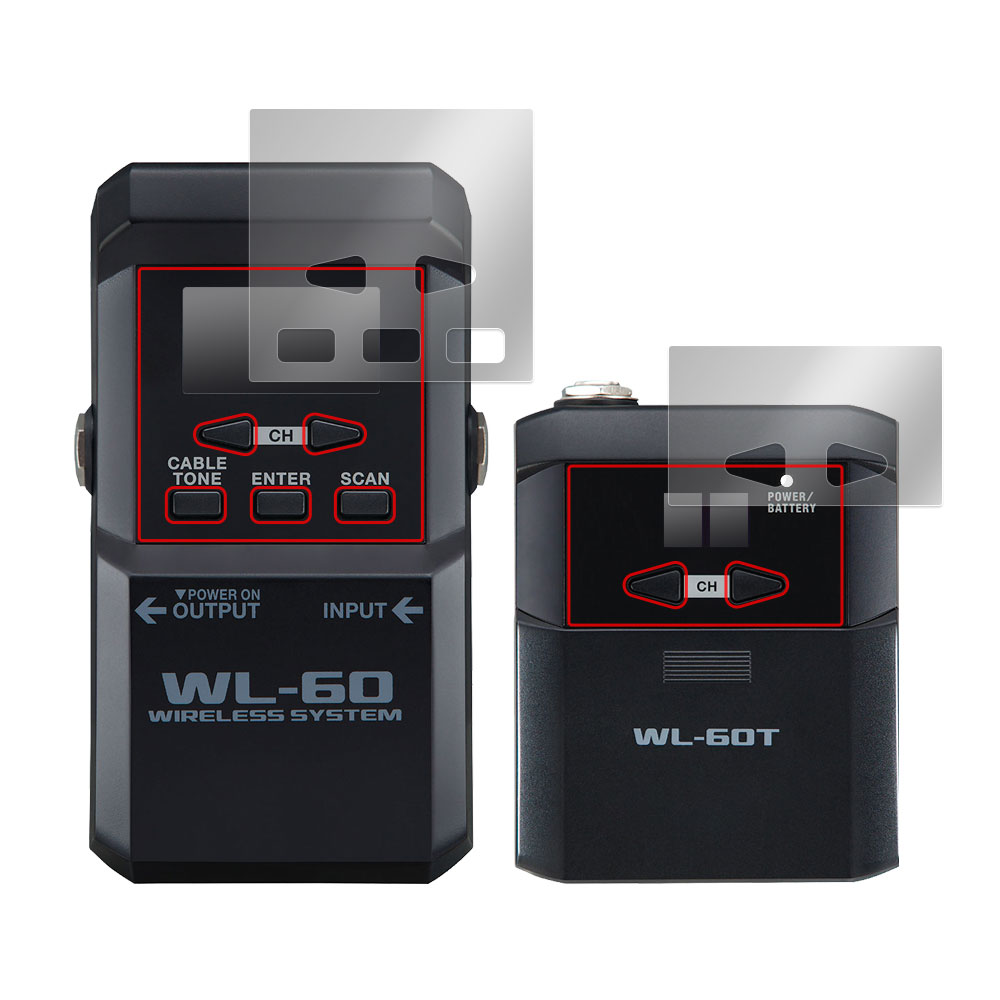 BOSS Wireless System WL-60 トランスミッター・レシーバー 液晶保護フィルム