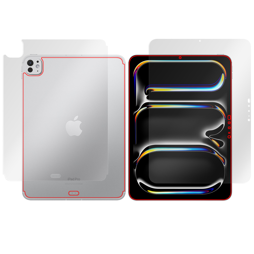 iPad Pro (11インチ) (M4) (2024) Wi-Fi + Cellularモデル 表面・背面セットの保護フィルム