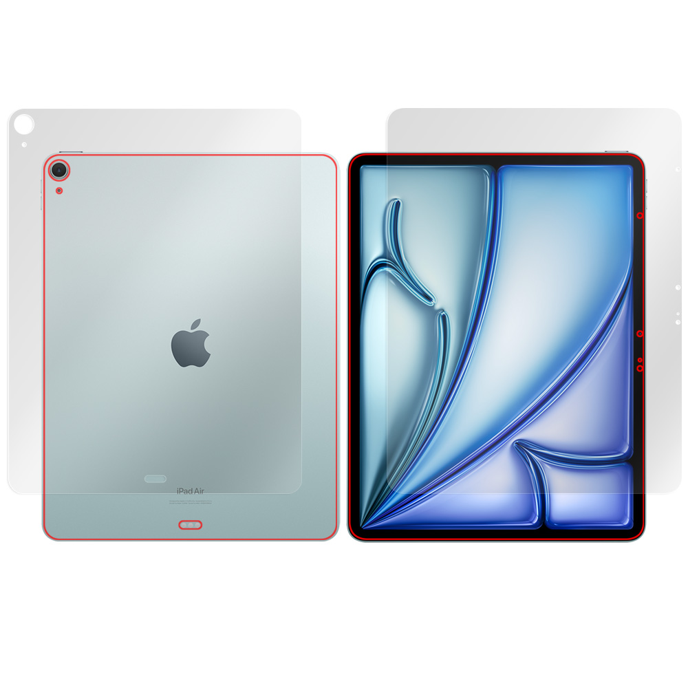 iPad Air (13インチ) (M2) (2024) Wi-Fiモデル 表面・背面セットの保護フィルム