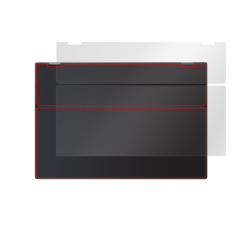 EHOMEWEI デュアルディスプレイ 16インチ 2.5K XQ-160PW 背面保護フィルム
