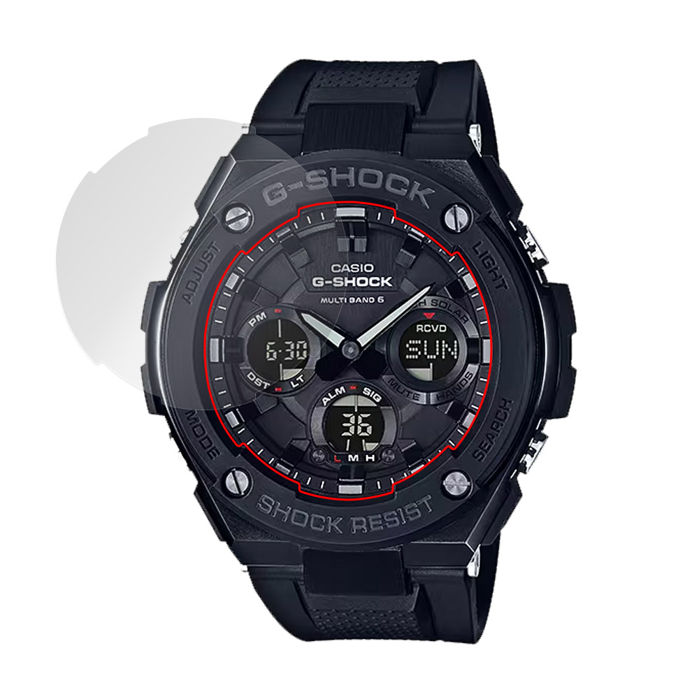 CASIO G-SHOCK GST-W100G-1BJF 液晶保護フィルム