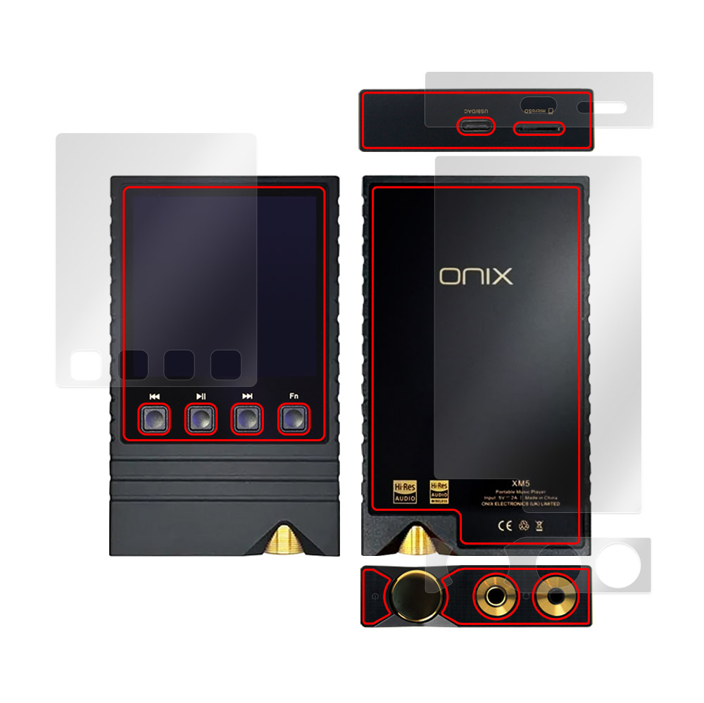 ONIX Overture XM5 表面・背面・上面・底面セットの保護フィルム