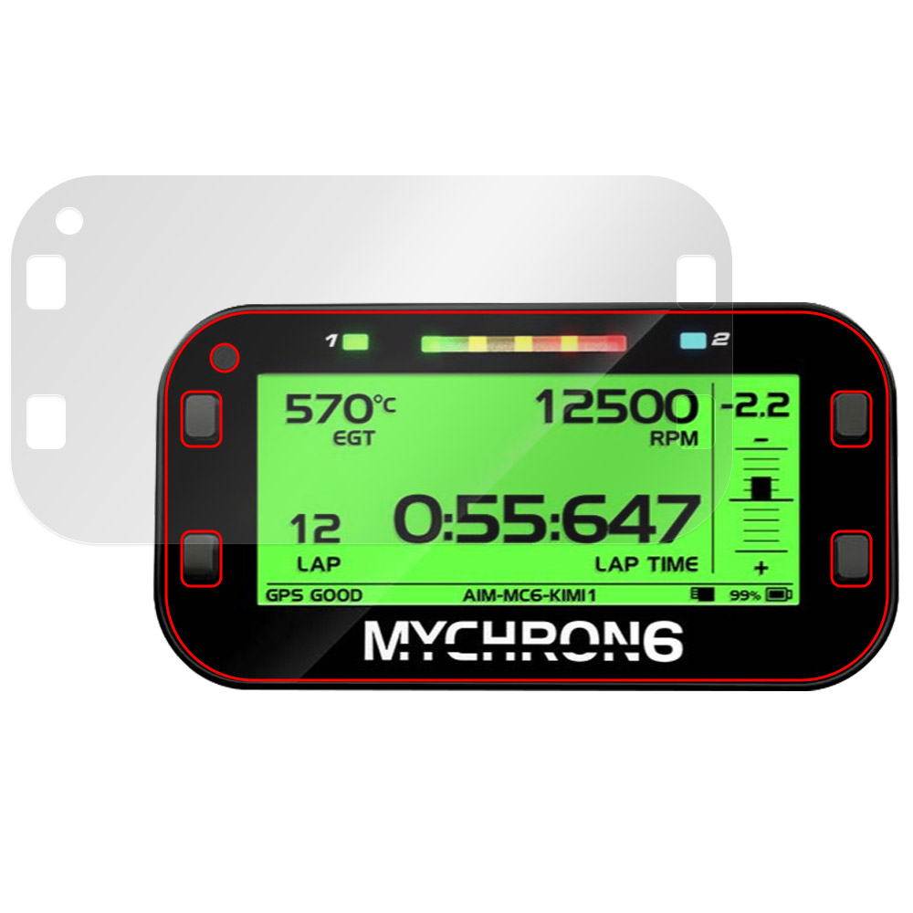 みー 　16.GAフィルム マーブルダーク 12枚セット＋6枚 AIM MyChron6 / MyChron6 2T 用 保護フィルム | ミヤビックス