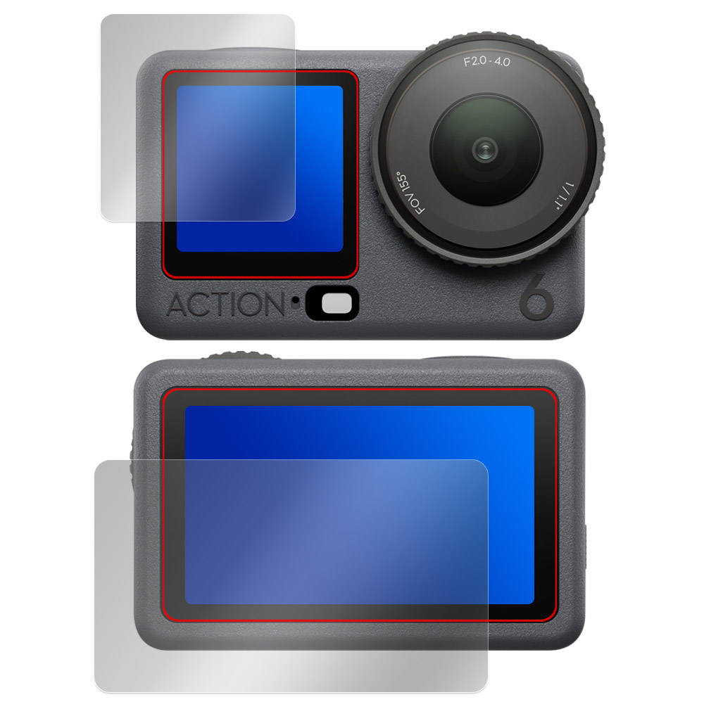DJI Osmo Action 6 フロント画面・リア画面用セットの保護フィルム