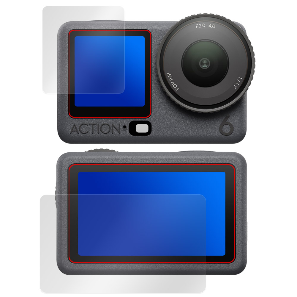 DJI Osmo Action 6 フロント画面・リア画面用セットの保護フィルム