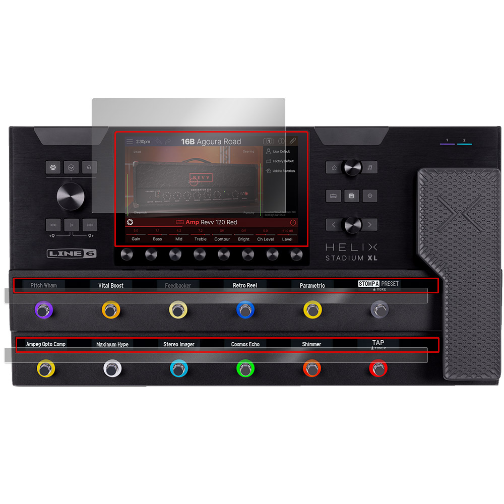 Line6 Helix Stadium XL Floor 液晶保護フィルム