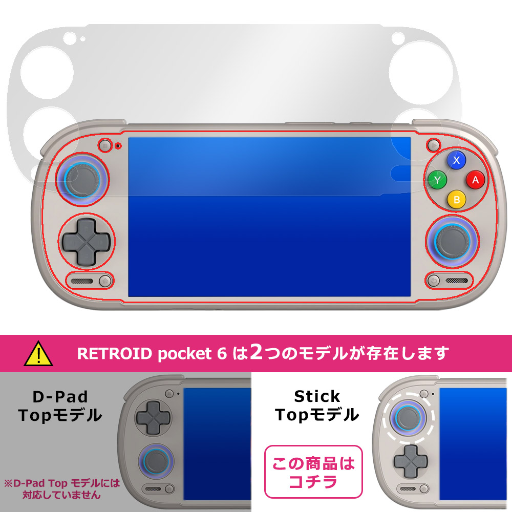 RETROID Pocket 6 Stick Topモデル 液晶保護フィルム