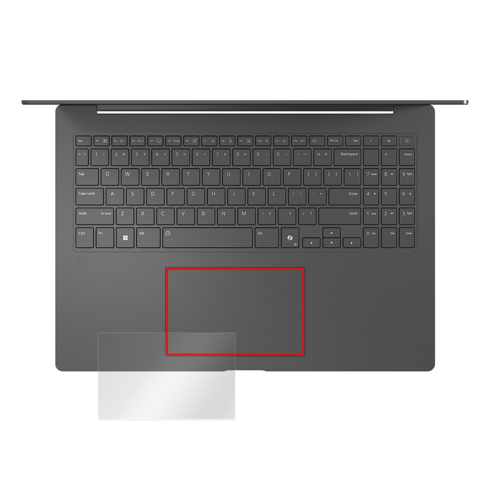 LG gram Pro 16インチ 16Z90TSシリーズ 2025年モデル タッチパッド用保護フィルム