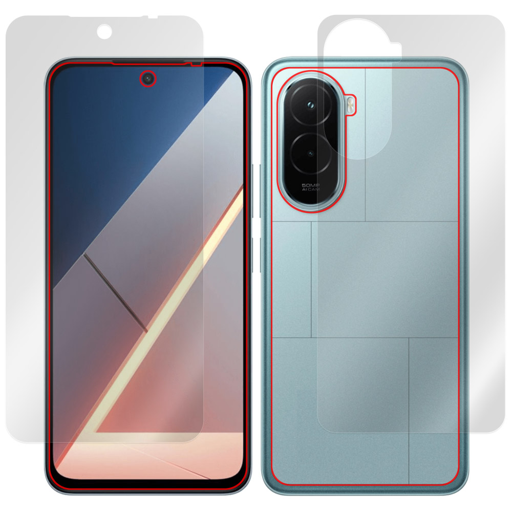 Xiaomi POCO M7 4G 表面・背面セットの保護フィルム