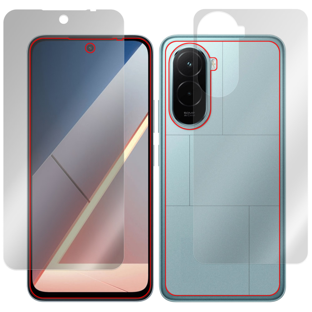 Xiaomi POCO M7 4G 表面・背面セットの保護フィルム